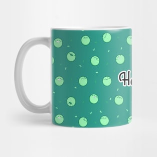 Be Hap-Pea Funny Cute Pea Pattern Mug